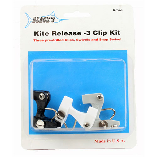 Black Marine Products Kite Release 3-Clip Kit