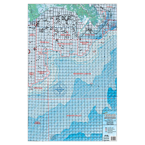 Standard Mapping West Delta Block and Rig Chart (#LA16)