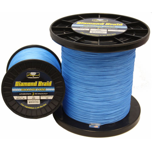 Diamond Generation 3 Braid Blue Hollow Core 130lbs - Click Image to Close