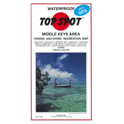 Top Spot Middle Keys Area Fishing & Diving Recreation Map (N208)