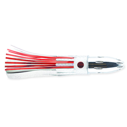 Mr. Big Wahoo Lure - Red/White Mylar Skirt