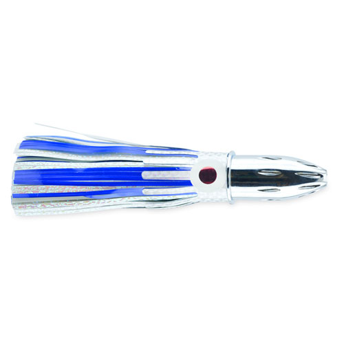 Mr. Big Wahoo Lure - Blue/White Mylar Skirt