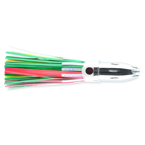 Mr. Big Wahoo Lure - Green/Chartreuse/Pink Mylar Skirt