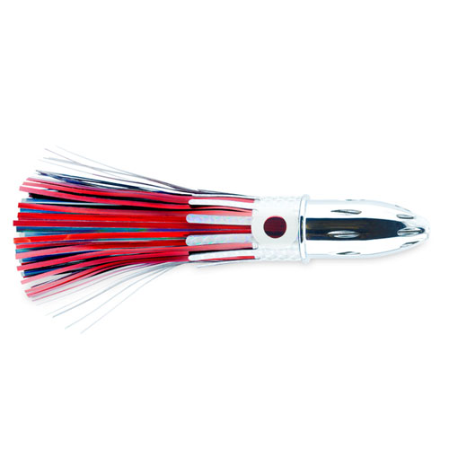 Mr. Big Wahoo Lure - Black/Red Mylar Skirt