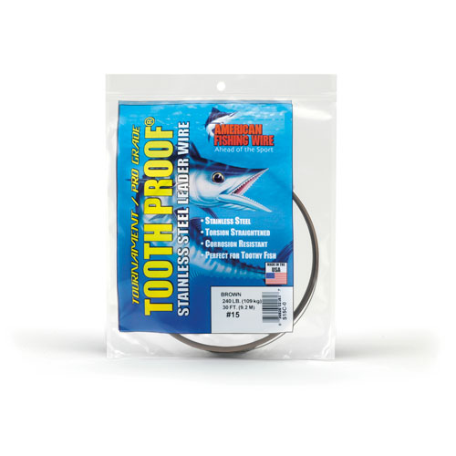 AFW Tooth Proof Stainless Steel Leader Wire - 1/4 lb Coil Camo